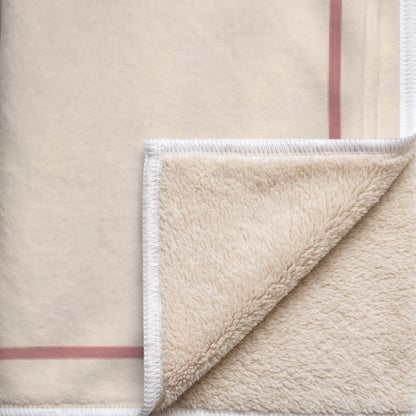 Coin replié du plaid Sieste avec lui : endroit imprimé, envers sherpa beige tout doux
