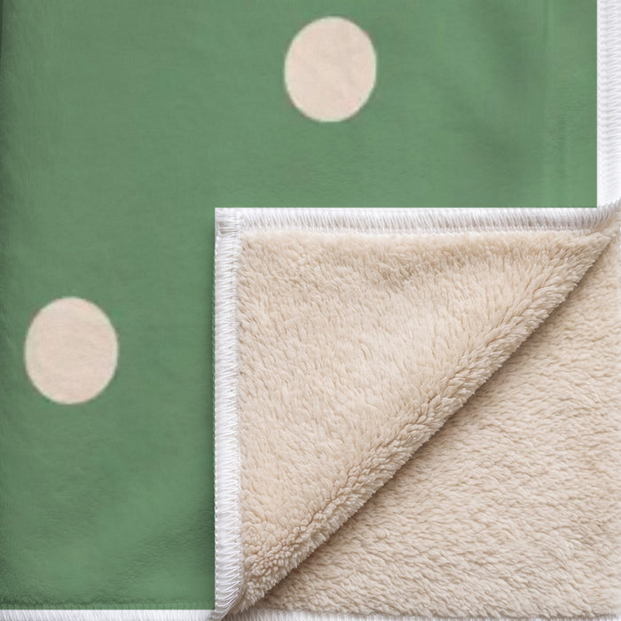 Coin replié du plaid Sous la couette : endroit imprimé, envers sherpa beige tout doux