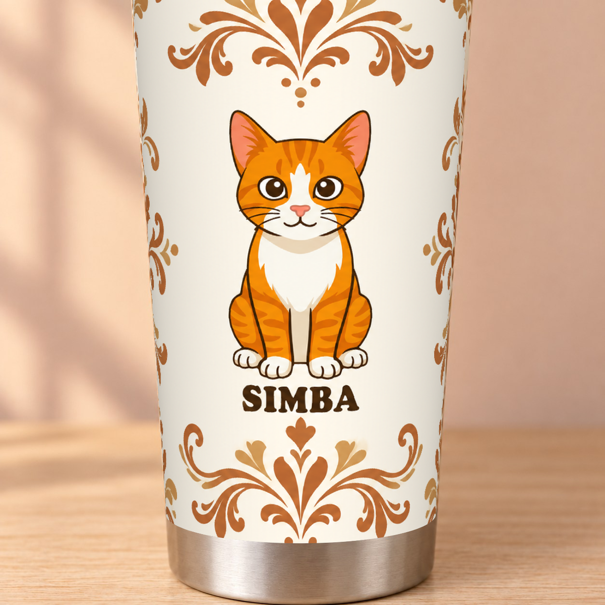 Gros plan sur le motif imprimé du tumbler Gaga de toi