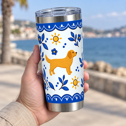 Tumbler personnalisé Riviera tenu en main